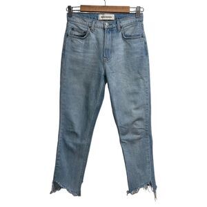 Reformation Light Blue Distressed Hem Jeans